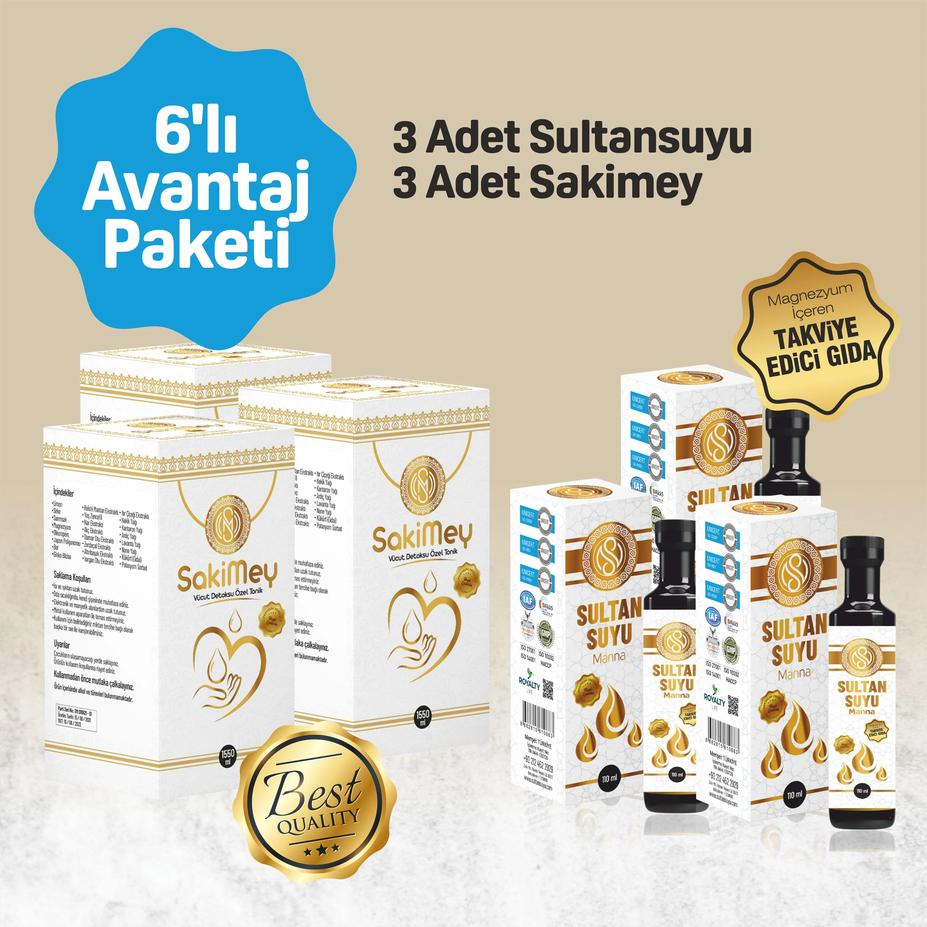 SakiMey Ve Sultan Suyu Altılı Avantaj Paket